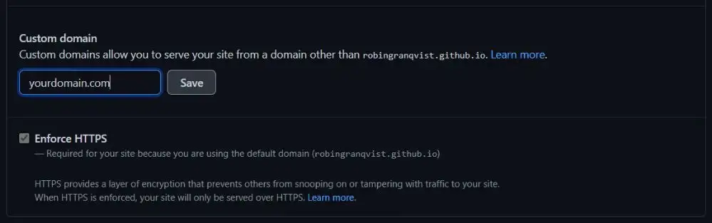 Connect domain on Github Pages